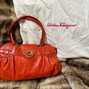 Burnt Orange Salvatore Ferragamo Marisa Satchel